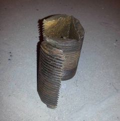 Seized bolt after extraction